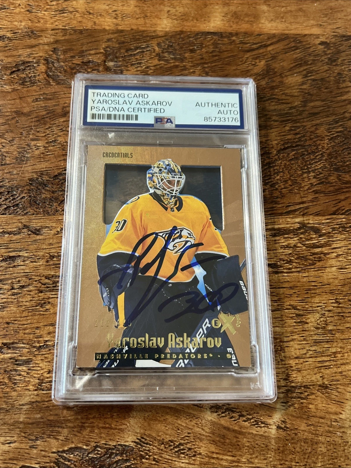 Yaroslav Askarov IP Signed Skybox EX-2000 RC Card PSA DNA Slab Autographed