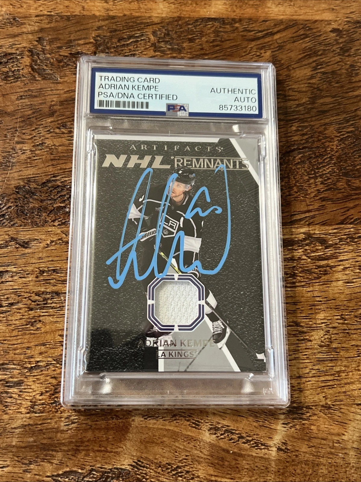 Adrian Kempe IP Signed UD Artifacts Jersey Card PSA DNA Slab Kings Autographed