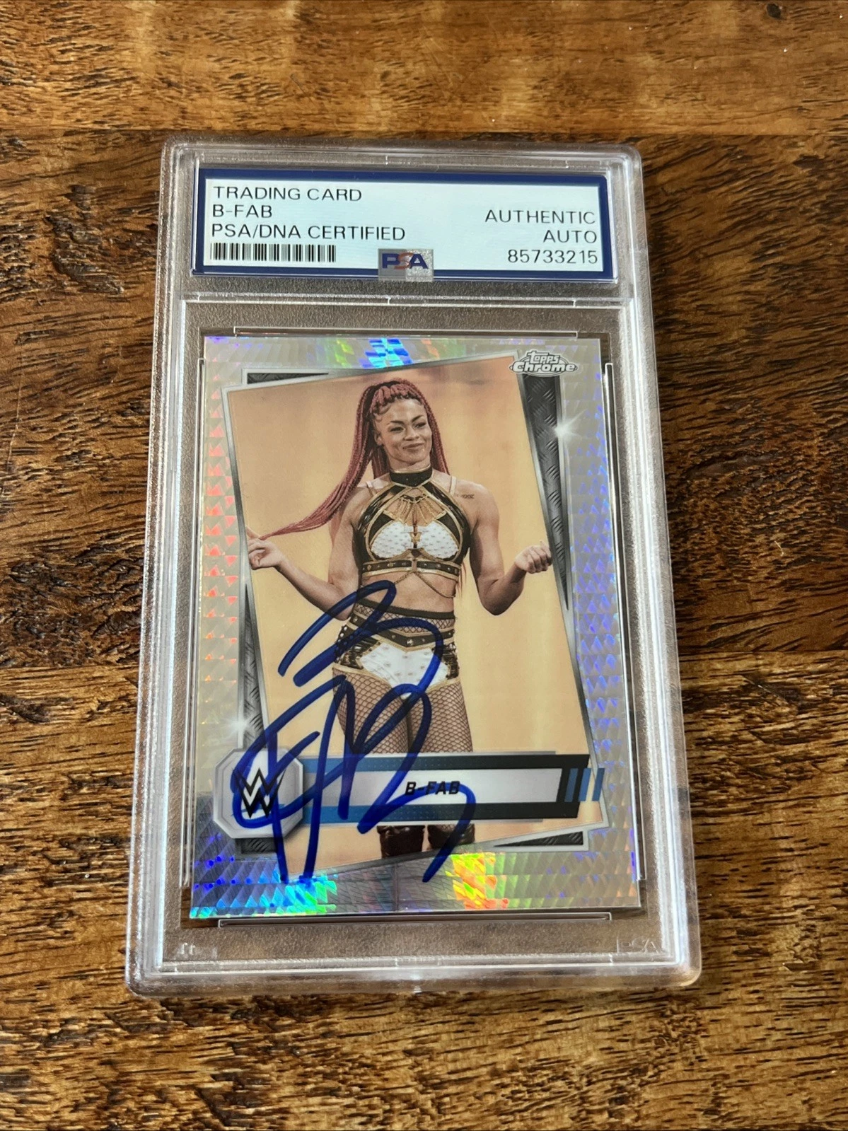 B-Fab IP Signed Topps Chrome Card Psa Dna Coa Slab Autographed WWE