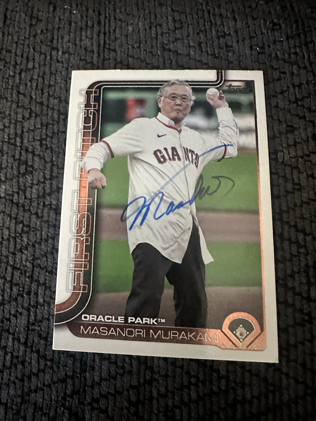 Masanori Murakami Signed Trading Card Autographed First Pitch Giants