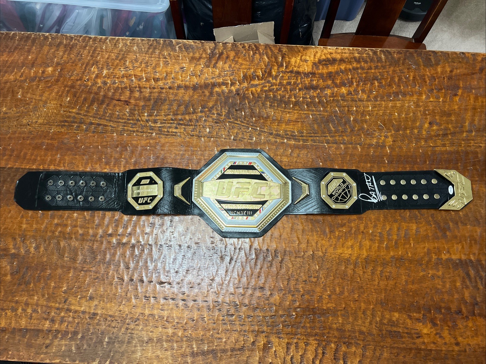 Alex Pereira IP Signed UFC Championship Belt JSA Coa Autographed Poatan