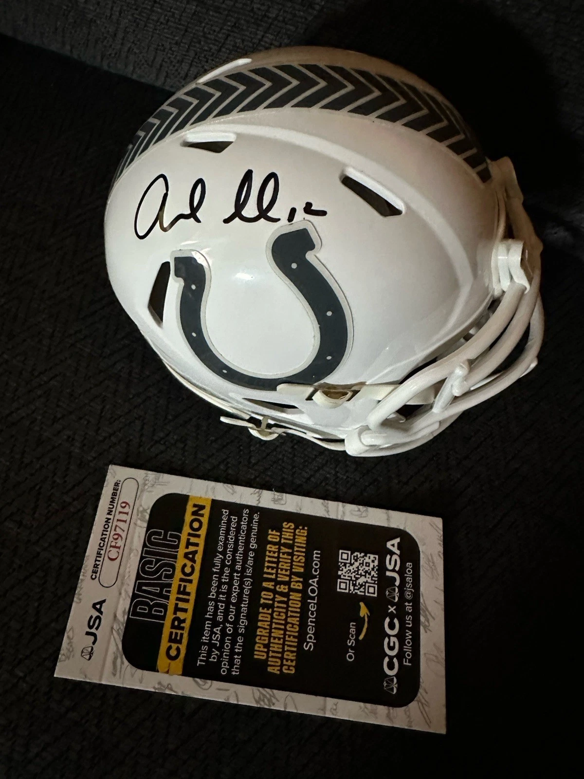 Andrew Luck Signed Indianapolis Colts Salute  Mini Helmet JSA Authentication COA