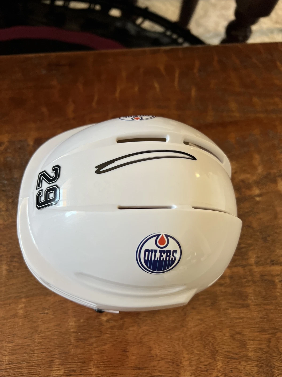 Leon Draisaitl Signed Mini Hockey Helmet Psa/Dna Coa Autographed Oilers