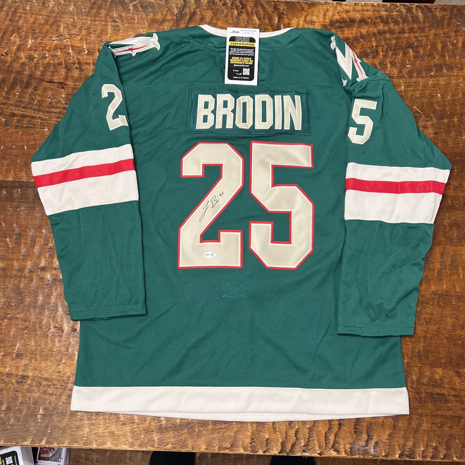 Jonas Brodin Signed Minnesota Wild Jersey JSA Coa Autographed