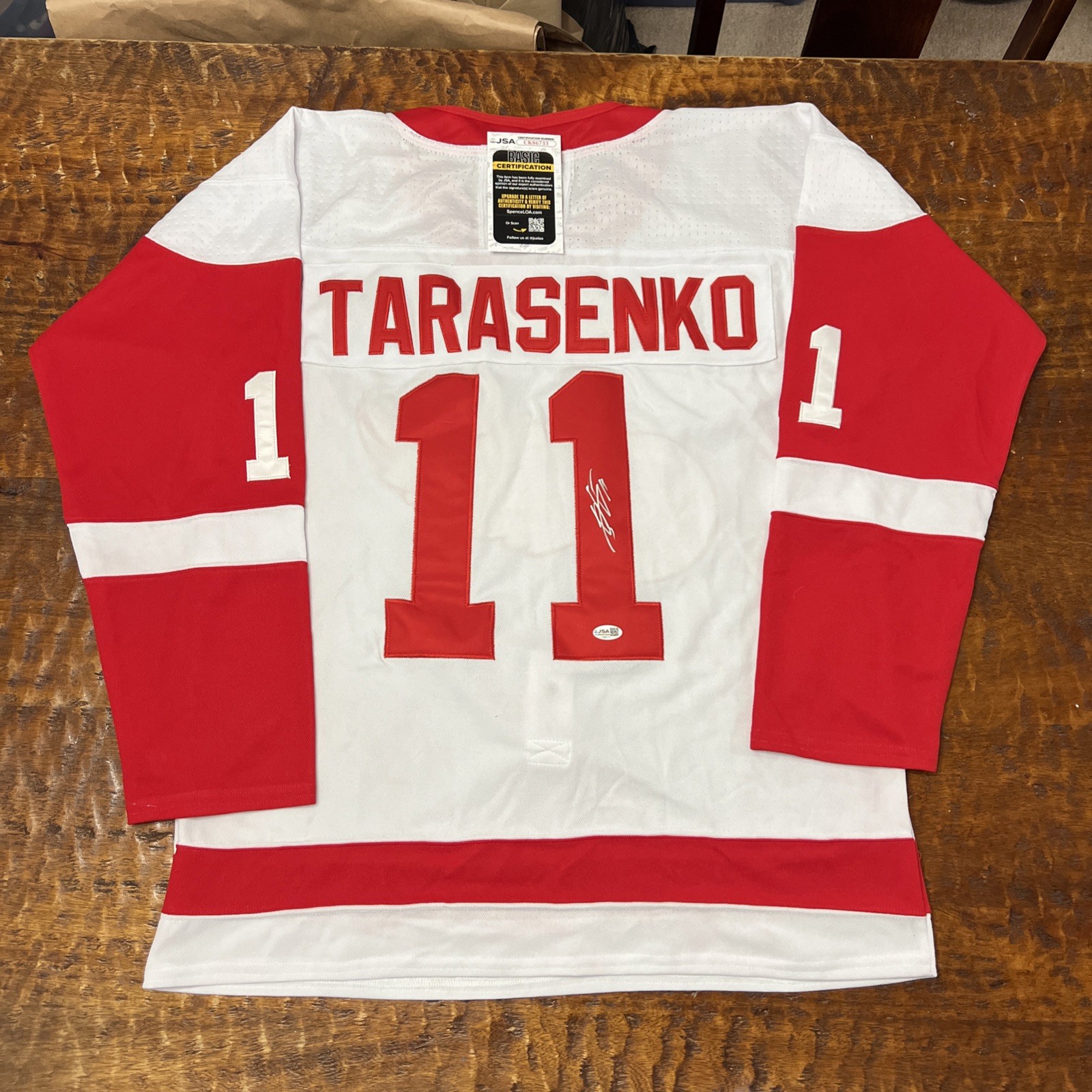 Vladimir Tarasenko Signed Detroit Red Wings Jersey JSA Coa Autographed