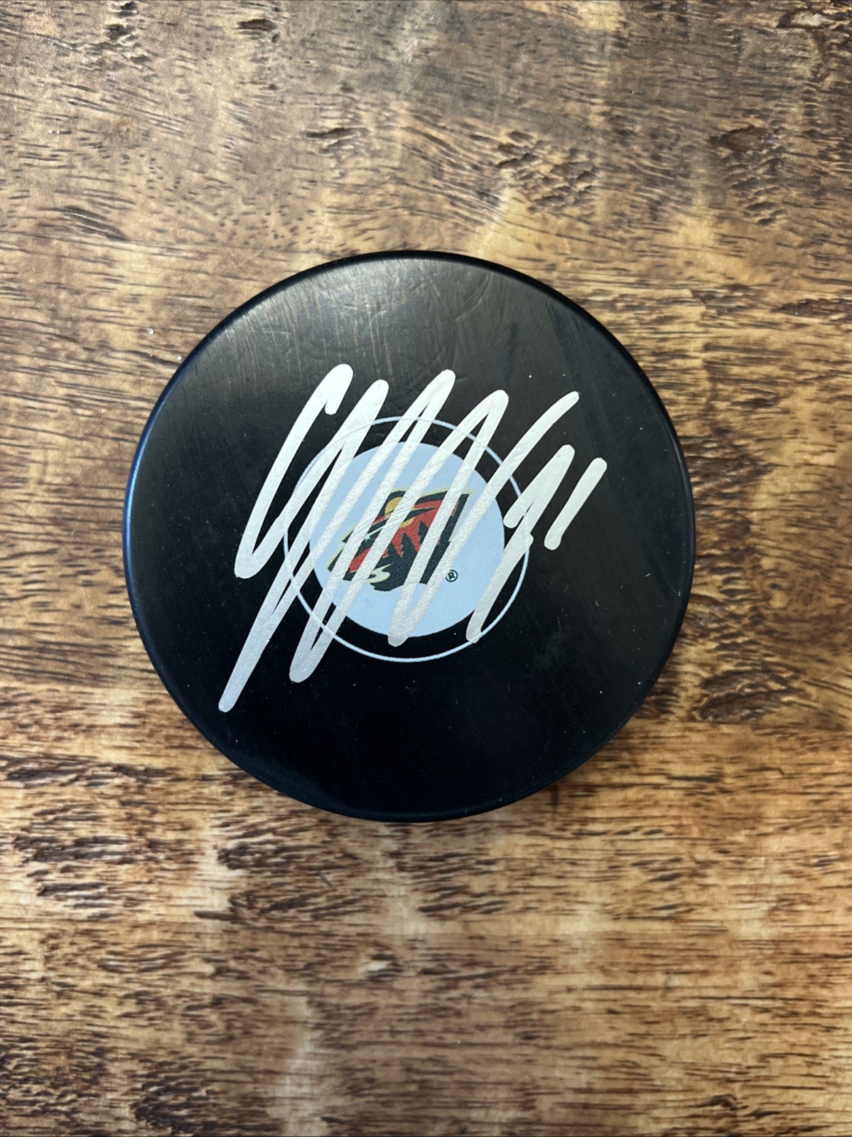 Jesper Wallstedt Signed Minnesota Wild Puck JSA Coa Autographed