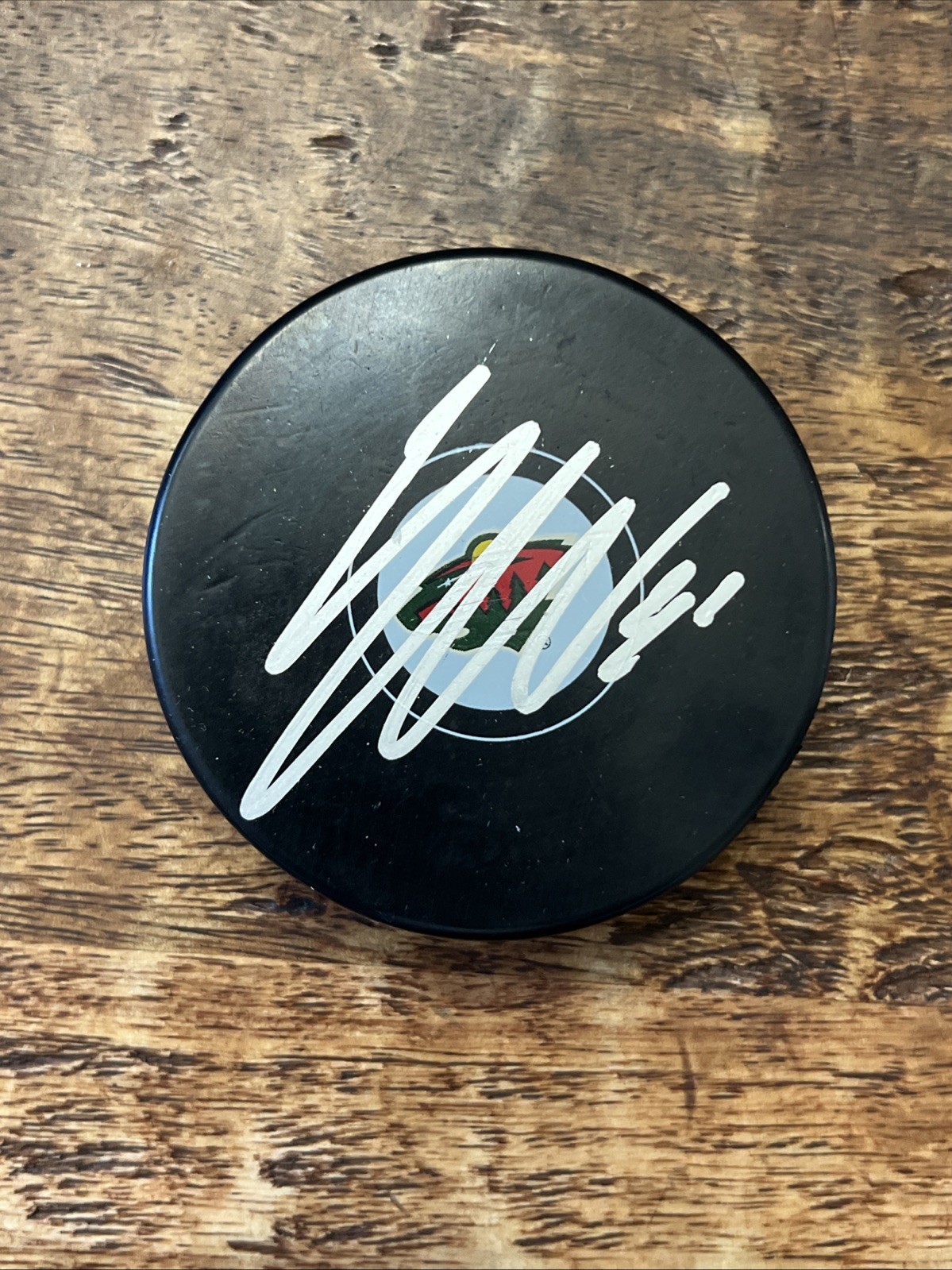 Jesper Wallstedt Signed Minnesota Wild Puck JSA Coa Autographed