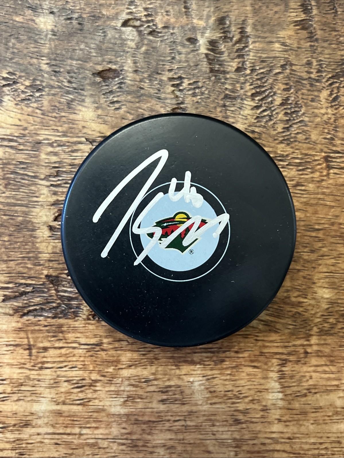Jared Spurgeon Signed Minnesota Wild Puck JSA Coa Autographed