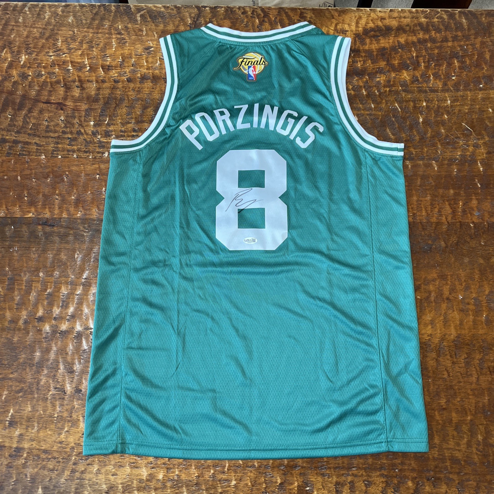 Kristaps Porzingis Signed Boston Celtics Jersey JSA Coa Autographed