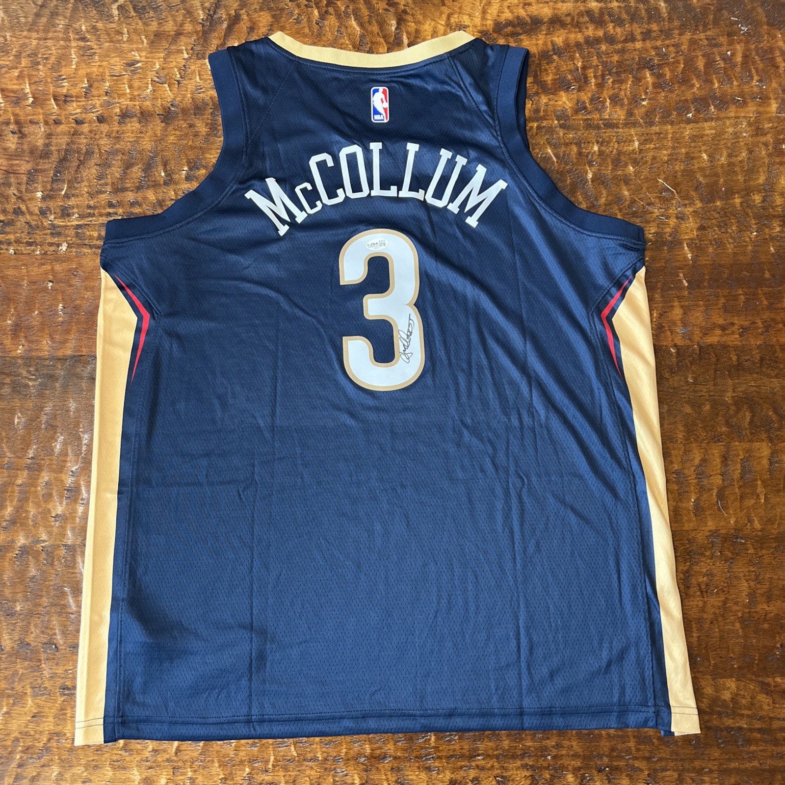 CJ McCollum Signed New Orleans Pelicans Jersey JSA Coa Autographed