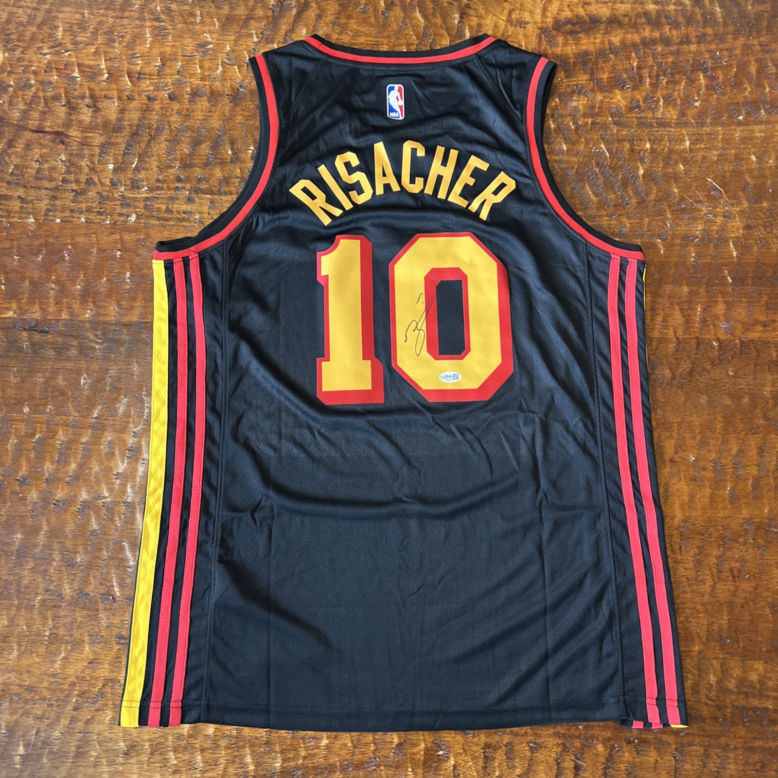 Zaccharie Risacher Signed Atlanta Hawks Jersey JSA Coa Autographed