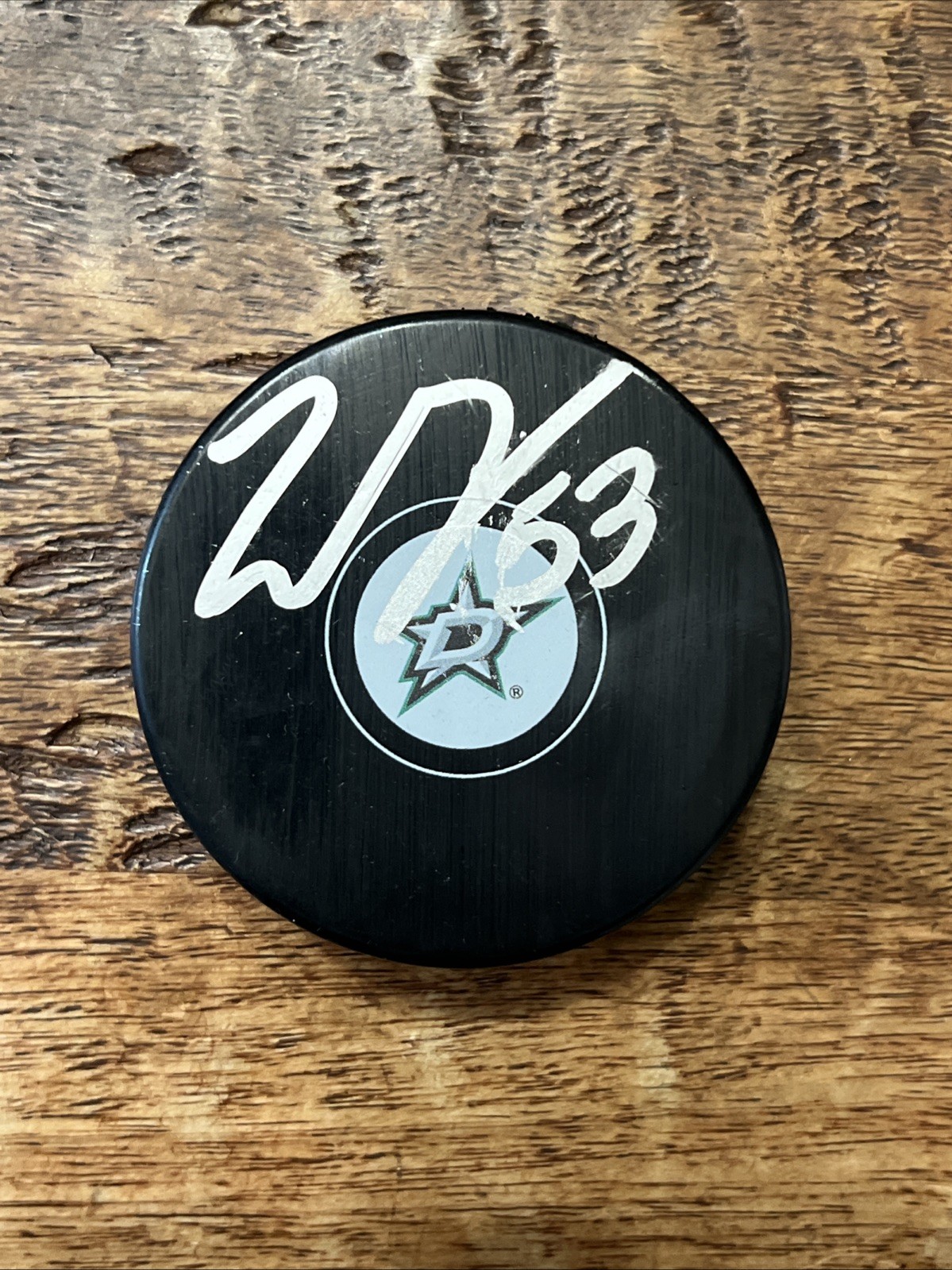 Wyatt Johnston Signed Dallas Stars Puck JSA Coa Autographed