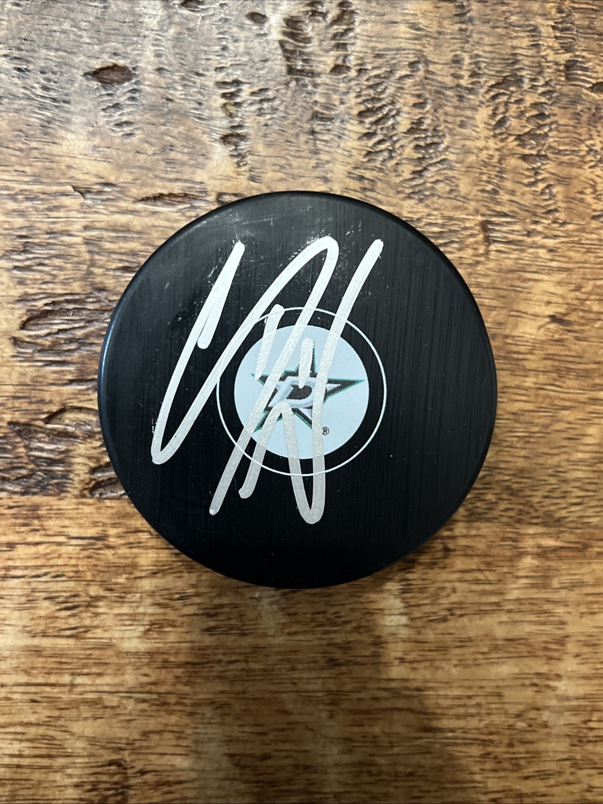 Casey DeSmith Signed Dallas Stars Puck JSA Coa Autographed