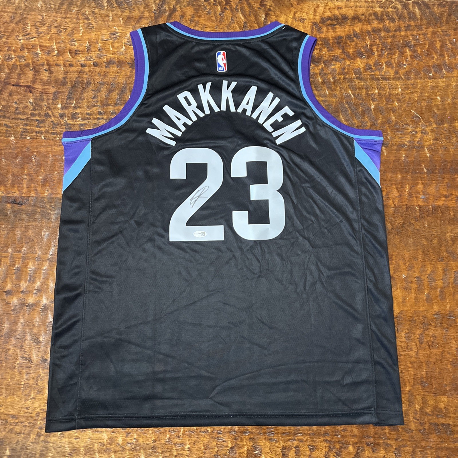 Lauri Markkanen Signed Utah Jazz Jersey JSA Coa Autographed
