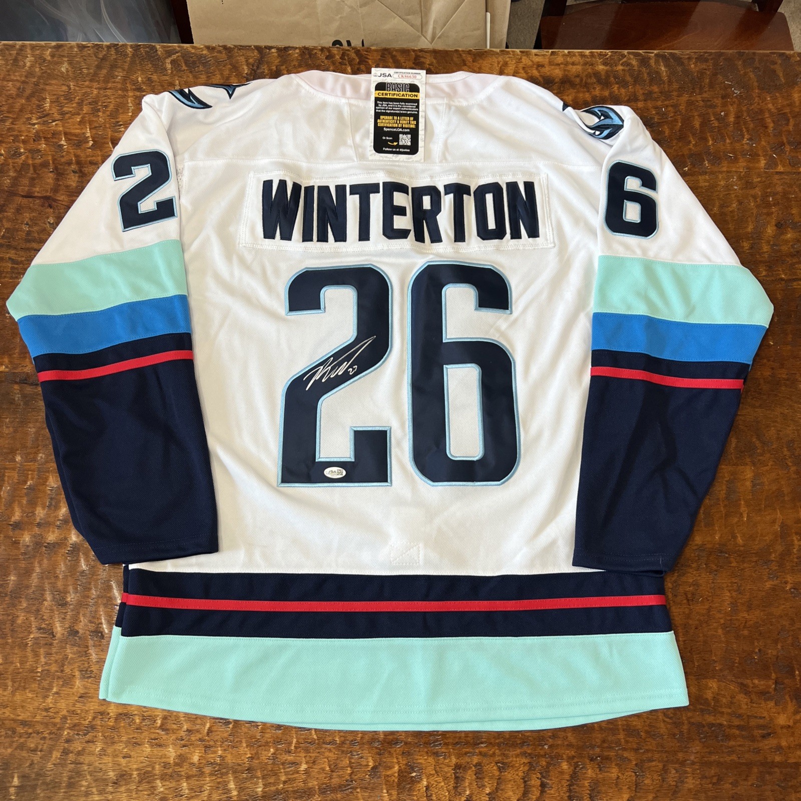 Ryan Winterton Signed Seattle Kraken Jersey JSA Coa Autographed