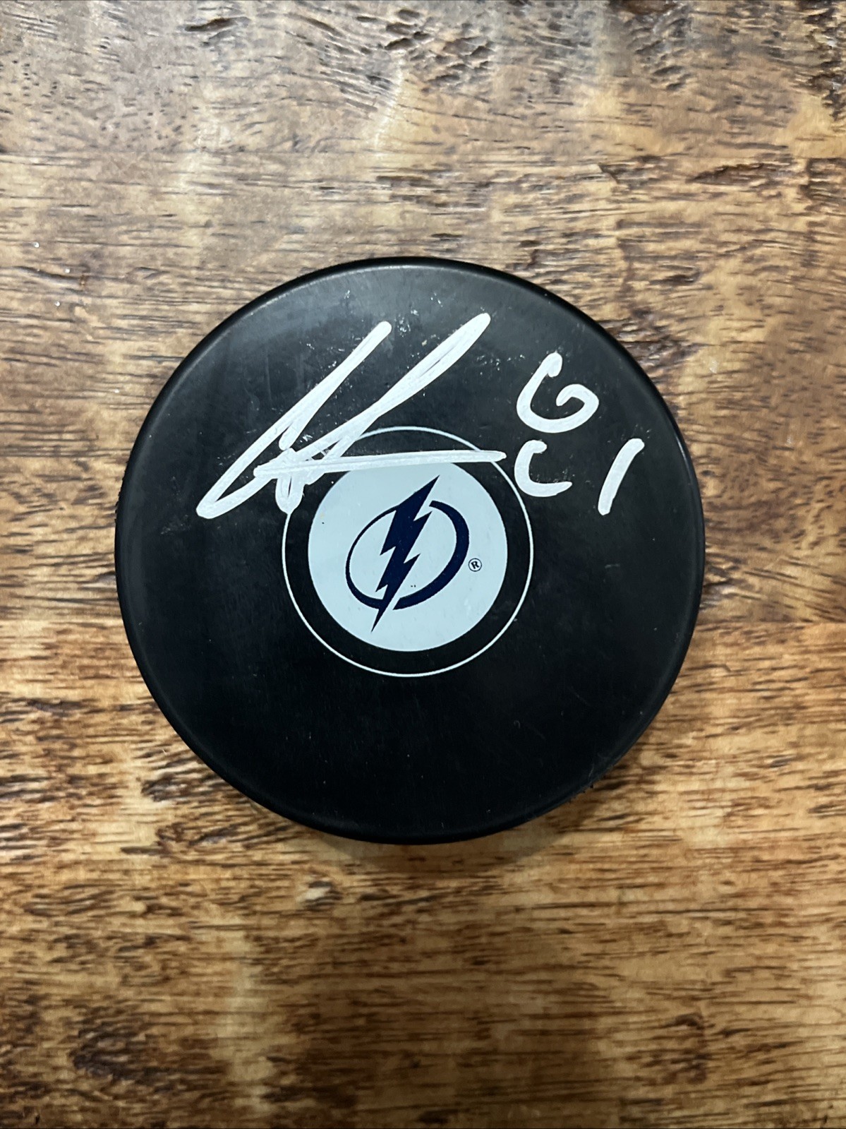 Erik Cernak Signed Tampa Bay Lightning Puck JSA Coa Autographed