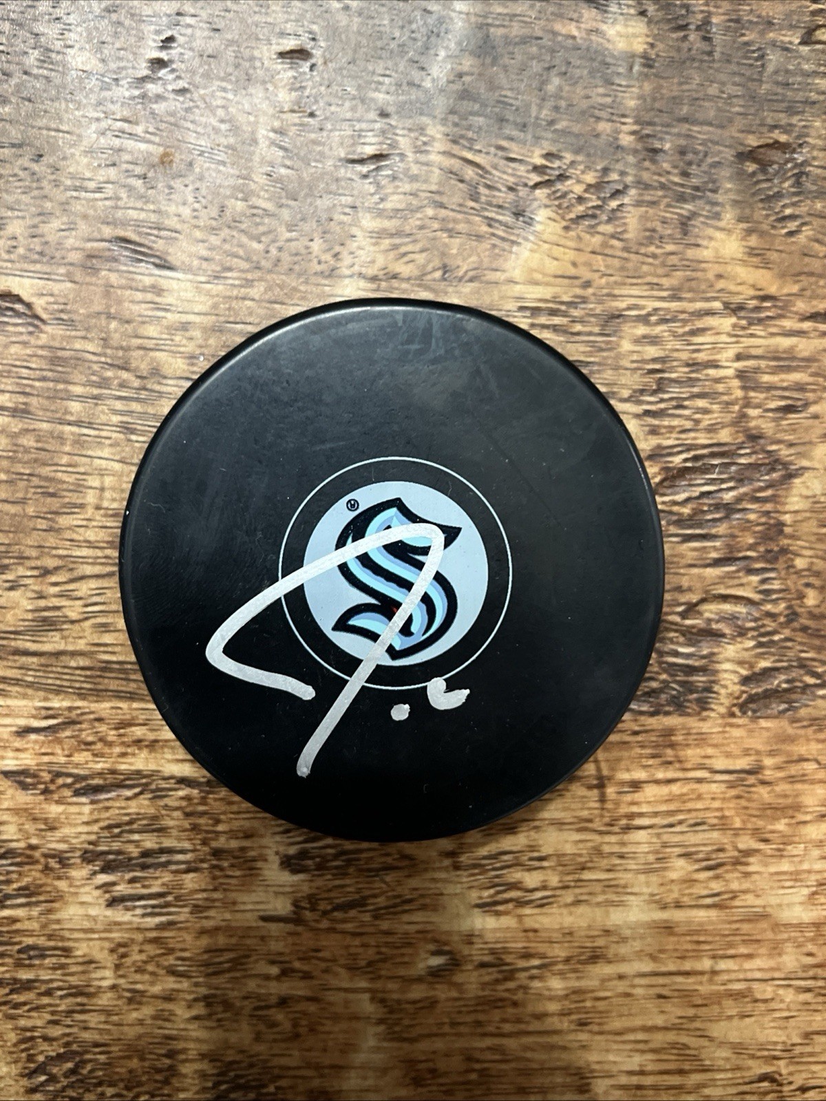 Jordan Eberle Signed Seattle Kraken Puck JSA Coa Autographed
