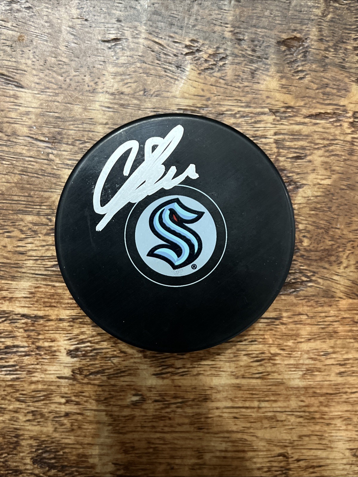 Chandler Stephenson Signed Seattle Kraken Puck JSA Coa Autographed