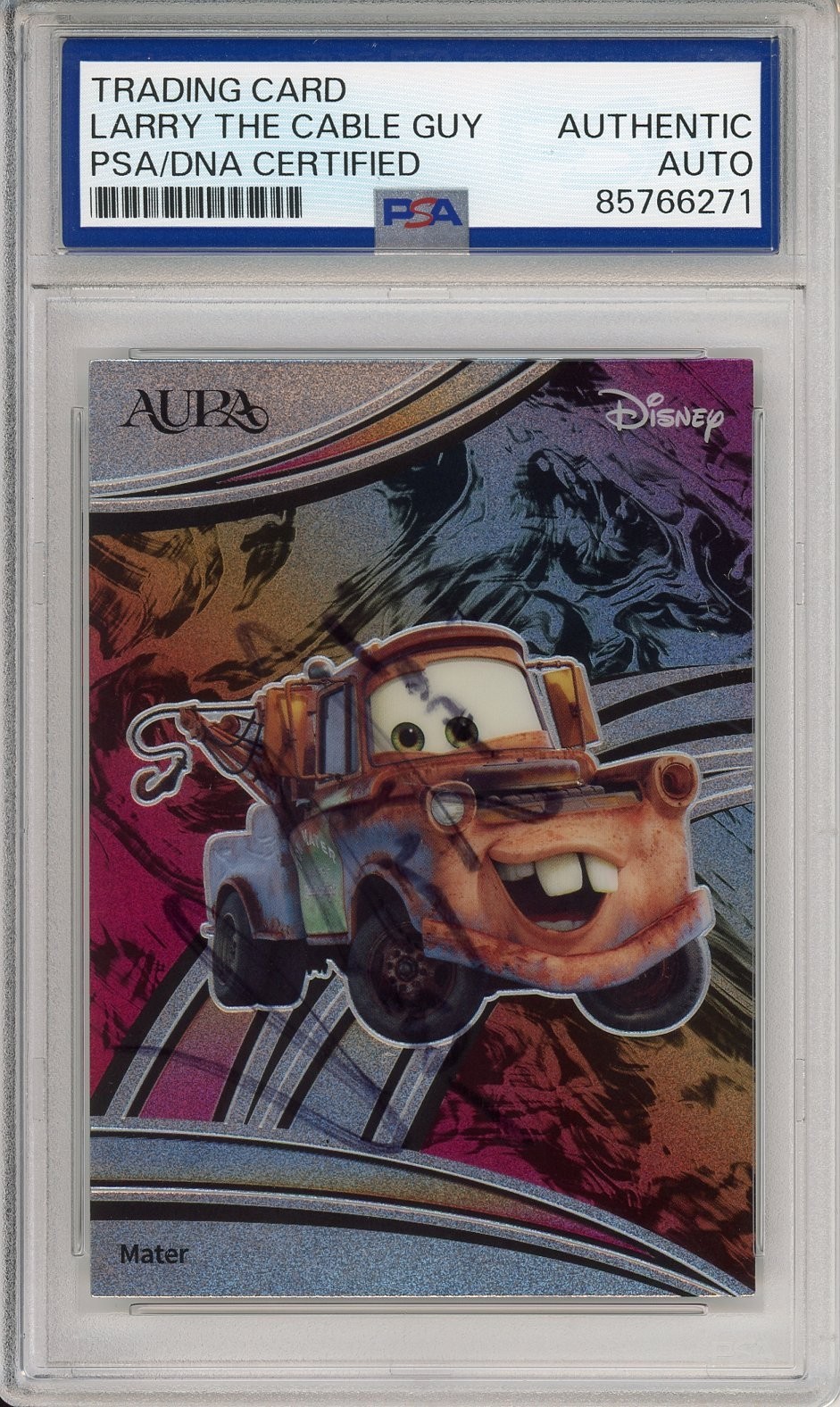 2023 KAKAWOW CHROME DISNEY MATER SIGNED CARD LARRY THE CABLE GUY PSA DNA COA