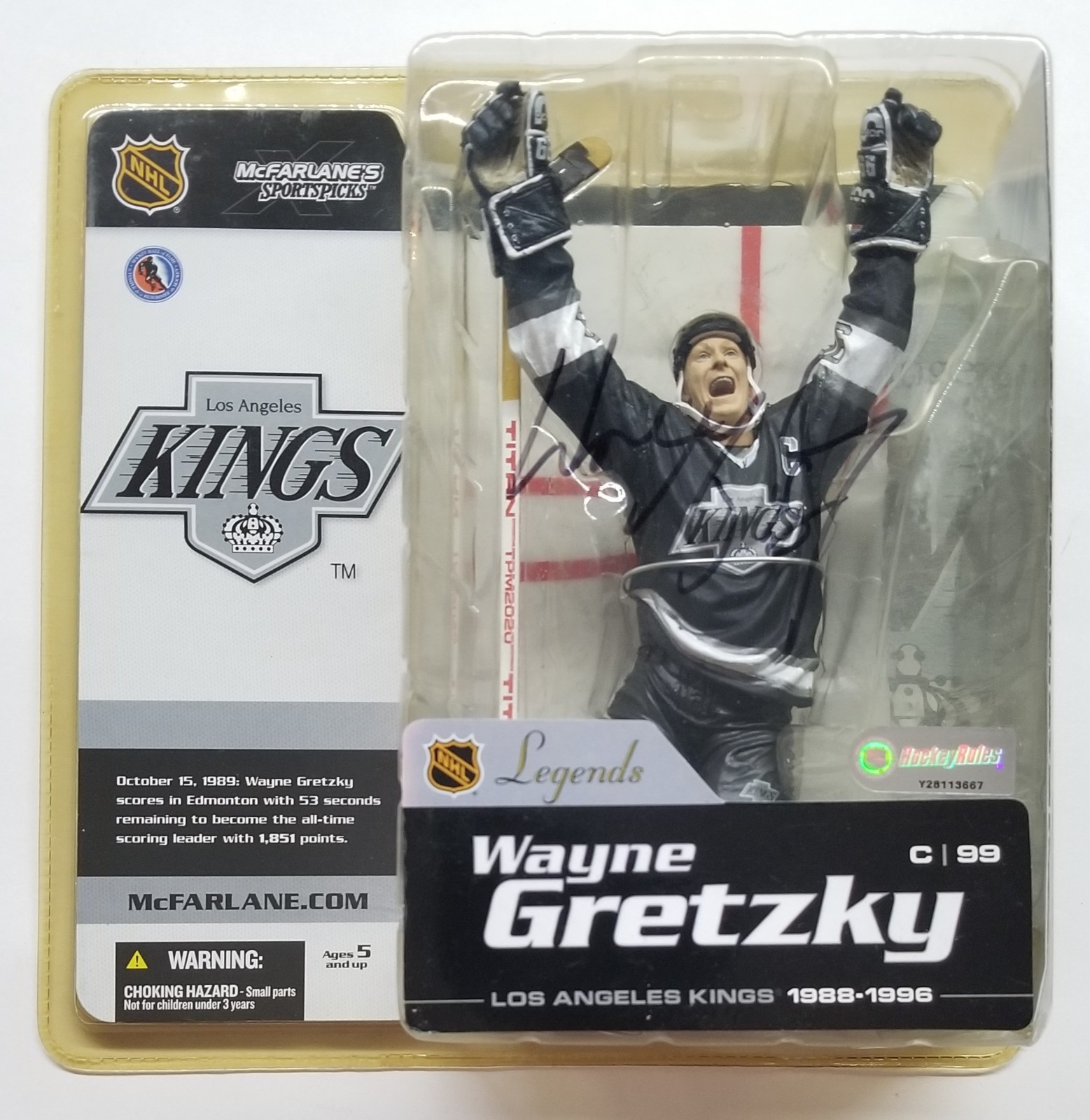 Wayne Gretzky SIGNED 2004 McFarlane NHL Legend Series 1 Action Figure JSA LOA