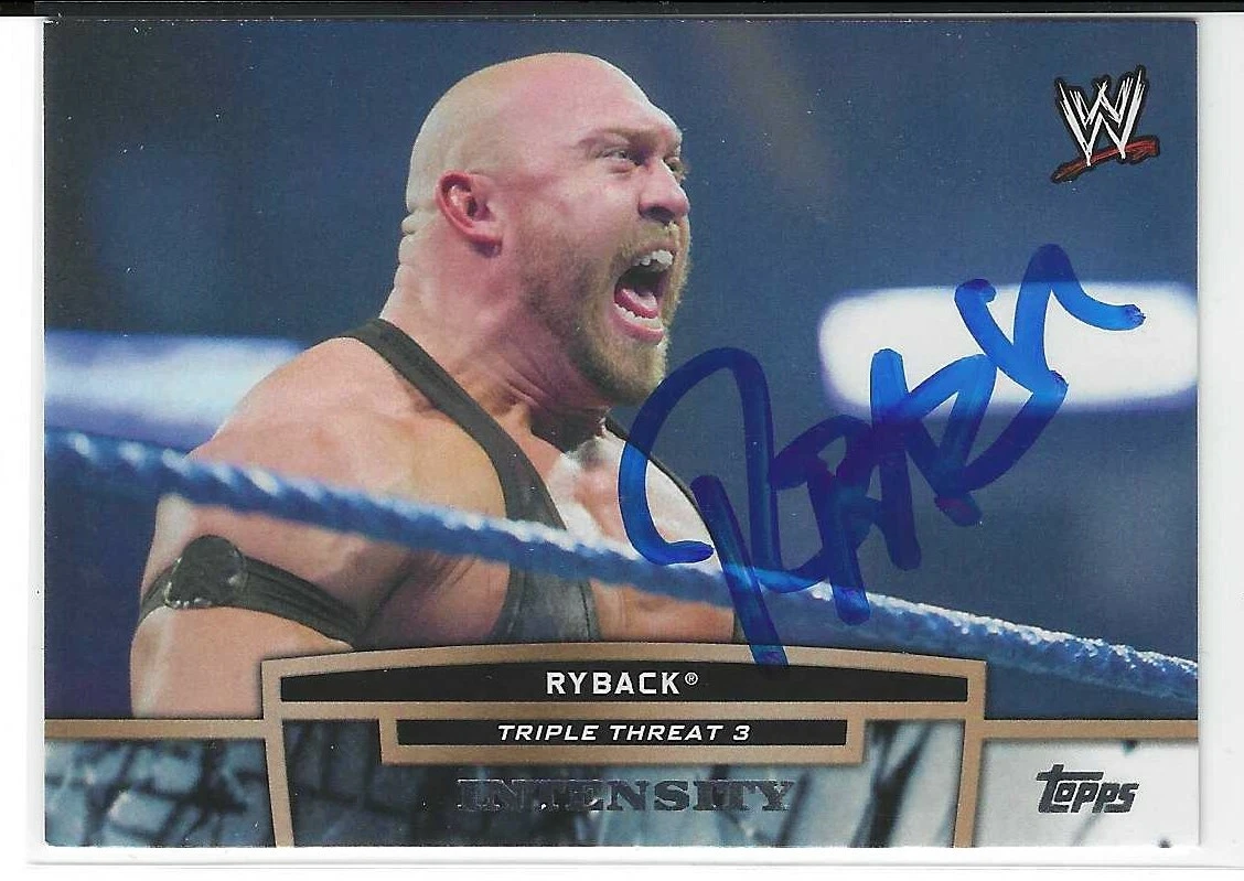 Ryback Signed 2013 Topps WWE Triple Threat Card #TT20-3