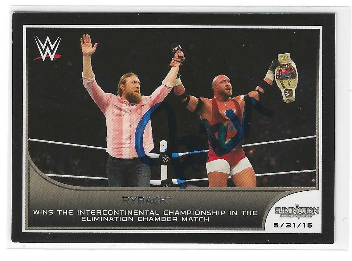 Ryback Signed 2016 Topps WWE Elimination Card #40