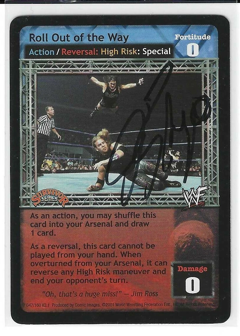 Rhyno Signed 2001 WWF Raw Deal Game Card WWE