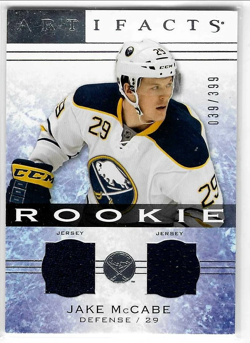 Jake McCabe 2014/15 Upper Deck Artifacts Rookie Dual Jersey Card #130 039/399