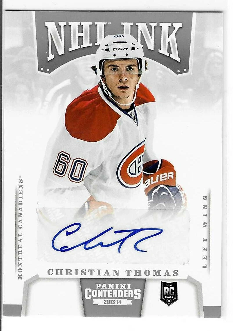 Christian Thomas 2013/14 Panini Autograph Rookie Card I-CT Montreal Canadiens