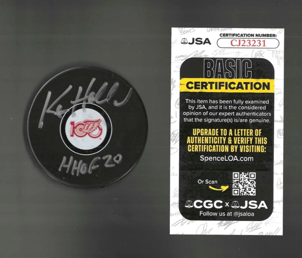 Ken Holland Signed Detroit Red Wings Centennial 100th Puck JSA COA