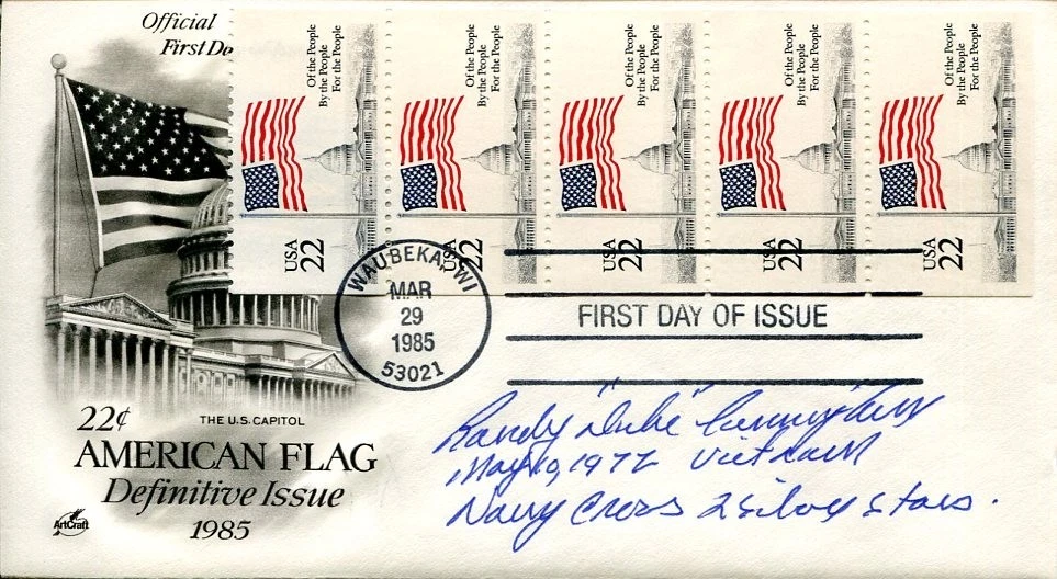 Duke Cunningham Vietnam War Ace Fighter Pilot Navy Cross Signed Autograph FDC