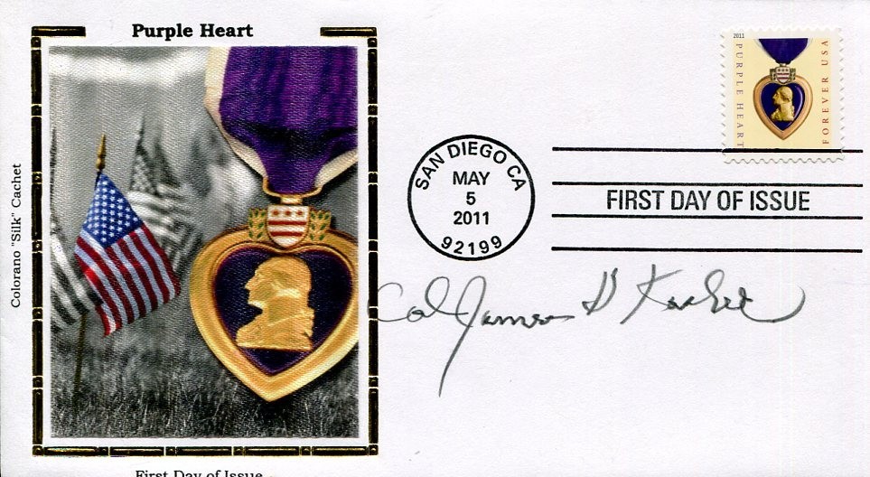 James Kasler 3x Air Force Cross Korean War Ace Pilot POW Signed Autograph FDC