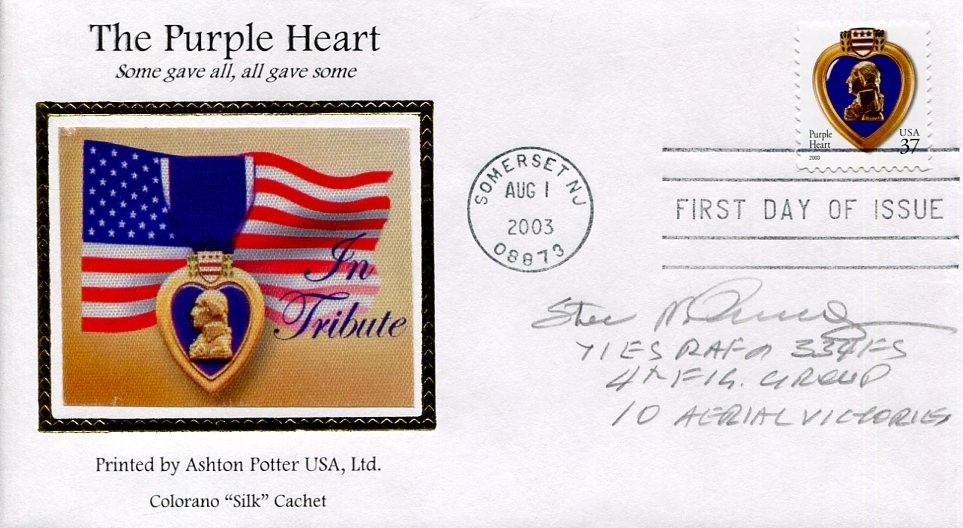 Steve Pisanos WWII War Ace Pilot Flying Tigers RAF USAF Signed Autograph FDC