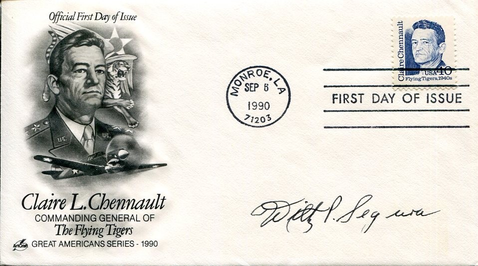 General Wiltz Segura 3 DFC Vietnam War Fighter Pilot Ace Signed Autograph FDC
