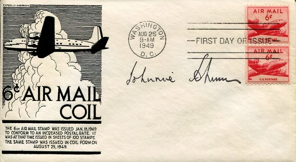Air Vice Marshal Johnnie Johnson RAF WWII War Ace Fighter Signed Autograph FDC