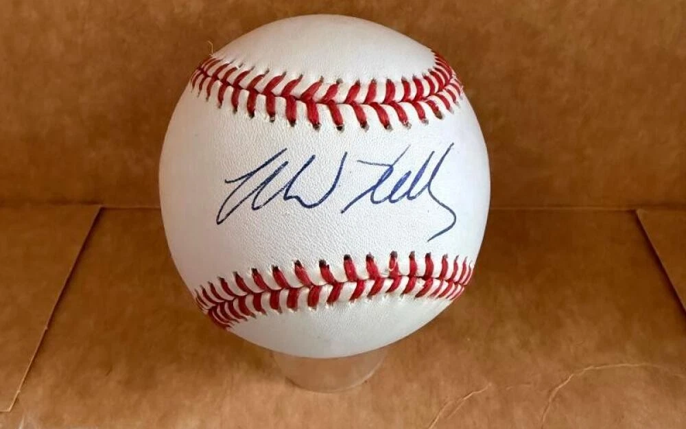 MIKE KELLY  BRAVES/REDS SIGNED AUTOGRAPHED N.L. BASEBALL BECKETT AUTH