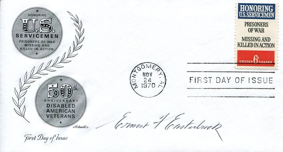 General Ernest Easterbrook WWII War China Burma Korean War Signed Autograph