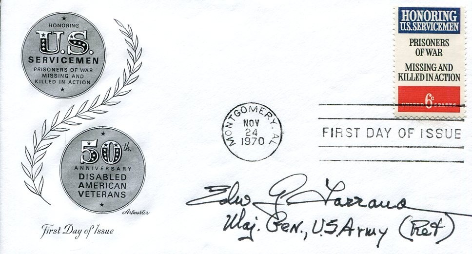 General Edward Farrand WWII War 5th Armored Division Fort Hood Signed Autograph