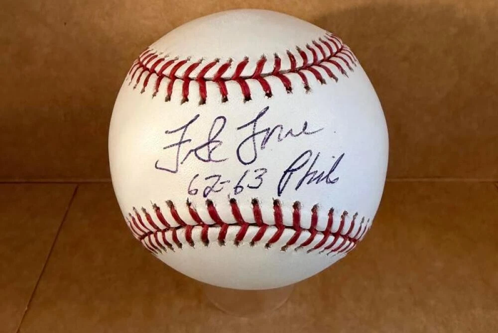 FRANK TORRE 62-63 PHILS SIGNED AUTO M.L. BASEBALL BECKETT AUTH