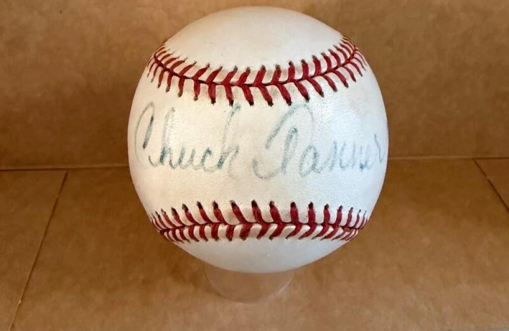 CHUCK TANNER PITTSBURGH PIRATES SIGNED AUTO N.L. BASEBALL BECKETT AUTH