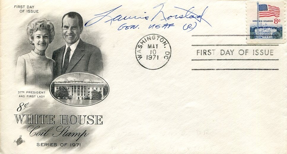 General Lauris Norstad WWII War Supreme Allied Europe Commander Signed Autograph