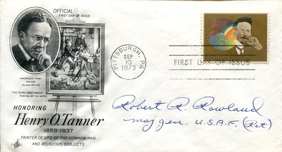 General Robert R. Rowland WWII War 348th Fighter Group Ace Signed Autograph
