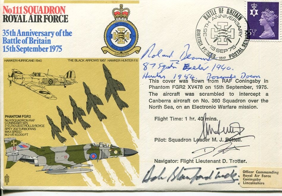 Roland Beamont Robert Stanford Tuck RAF WWII War Fighter Ace Signed Autograph