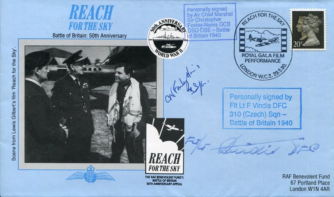 Christopher Foxley-Norris RAF WWII War Pilot Battle of Britain Signed Autograph