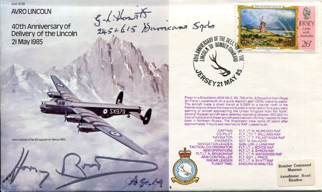 Air Chief Marshal Harry Broadhurst RAF WWII War Pilot Ace Signed Autograph