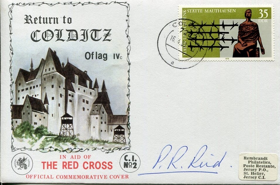 Pat Reid British Army WWII War POW Colditz Castle Escape Rare Signed Autograph
