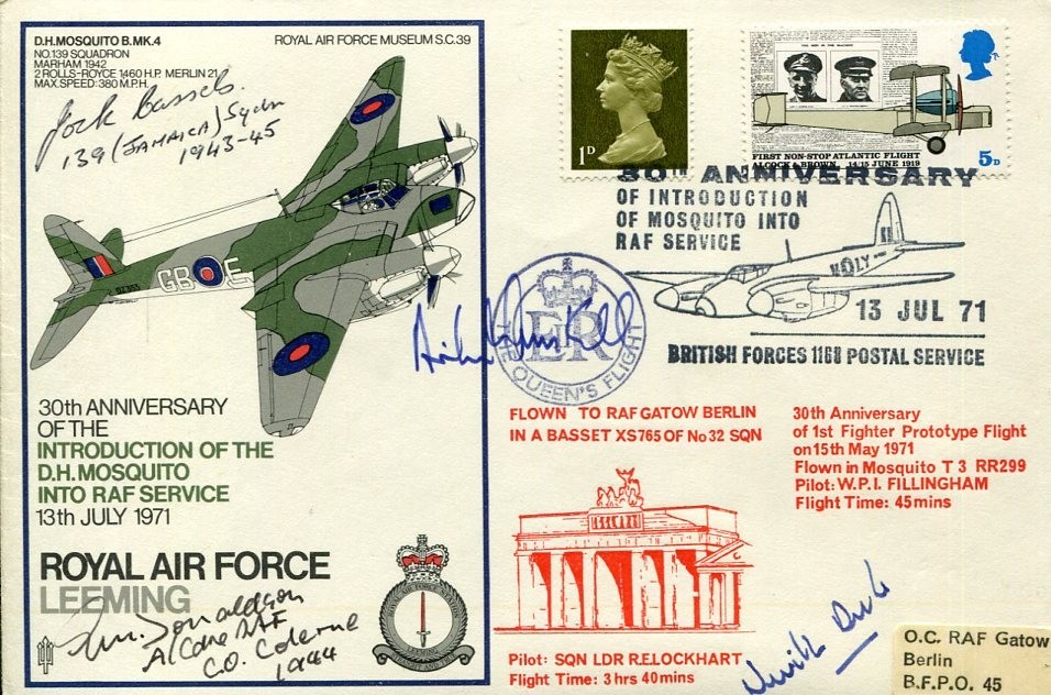 Neville Duke Archibald Winskill Edward Donaldson RAF WWII Ace Signed Autograph