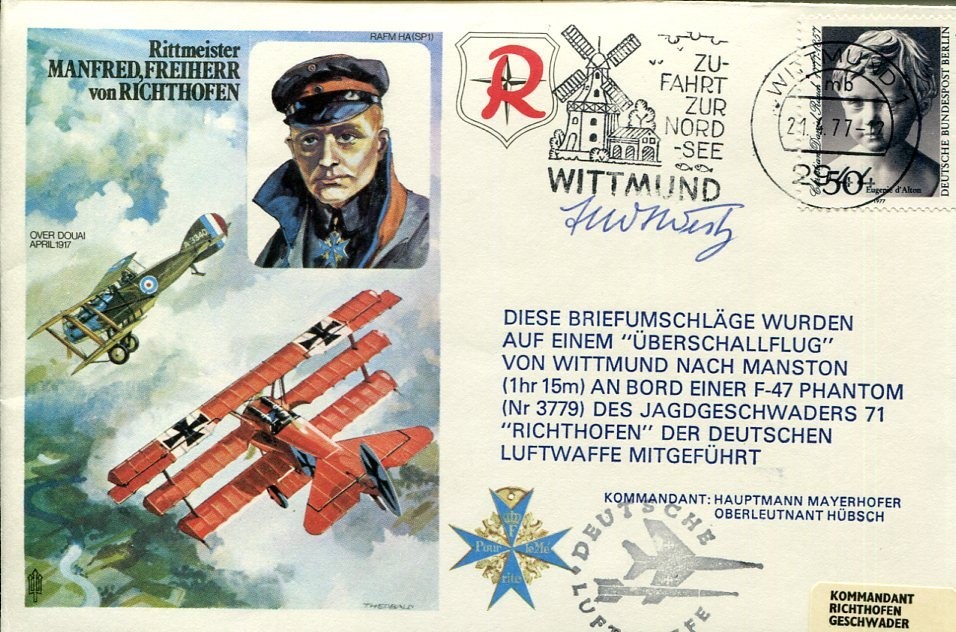 Air Commodore Freddie West RAF WWII WWI War Victoria Cross Signed Autograph