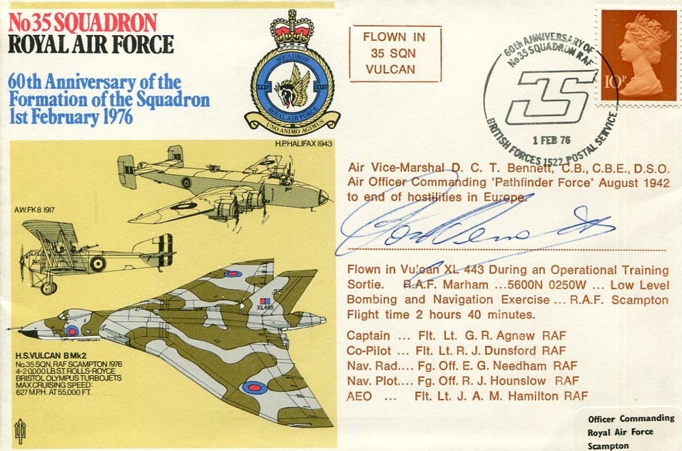Air Vice Marshal Don Bennett RAF WWII War Pathfinder Force Signed Autograph
