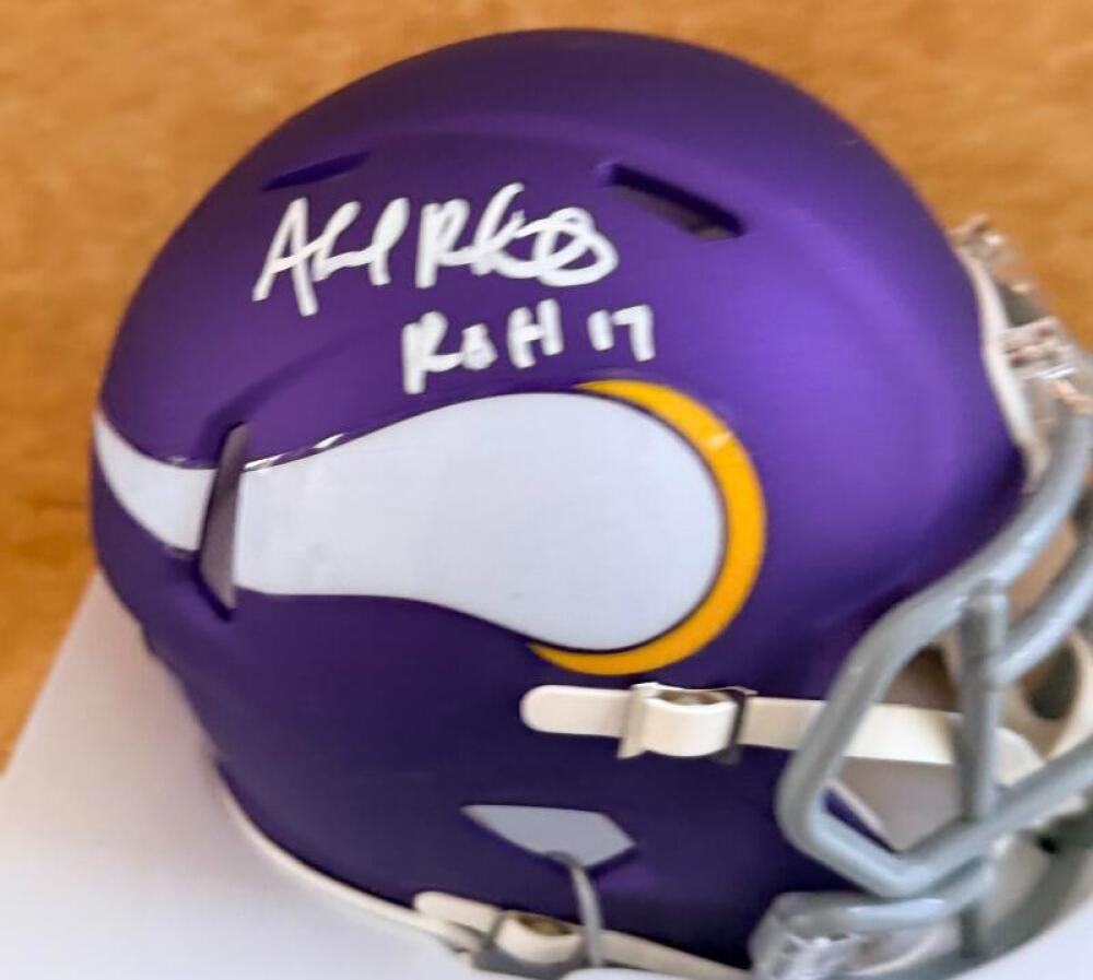 AHMAD RASHAD MINNESOTA VIKINGS ROH 17 SIGNED AUTO MINI HELMET BECKETT AUTH